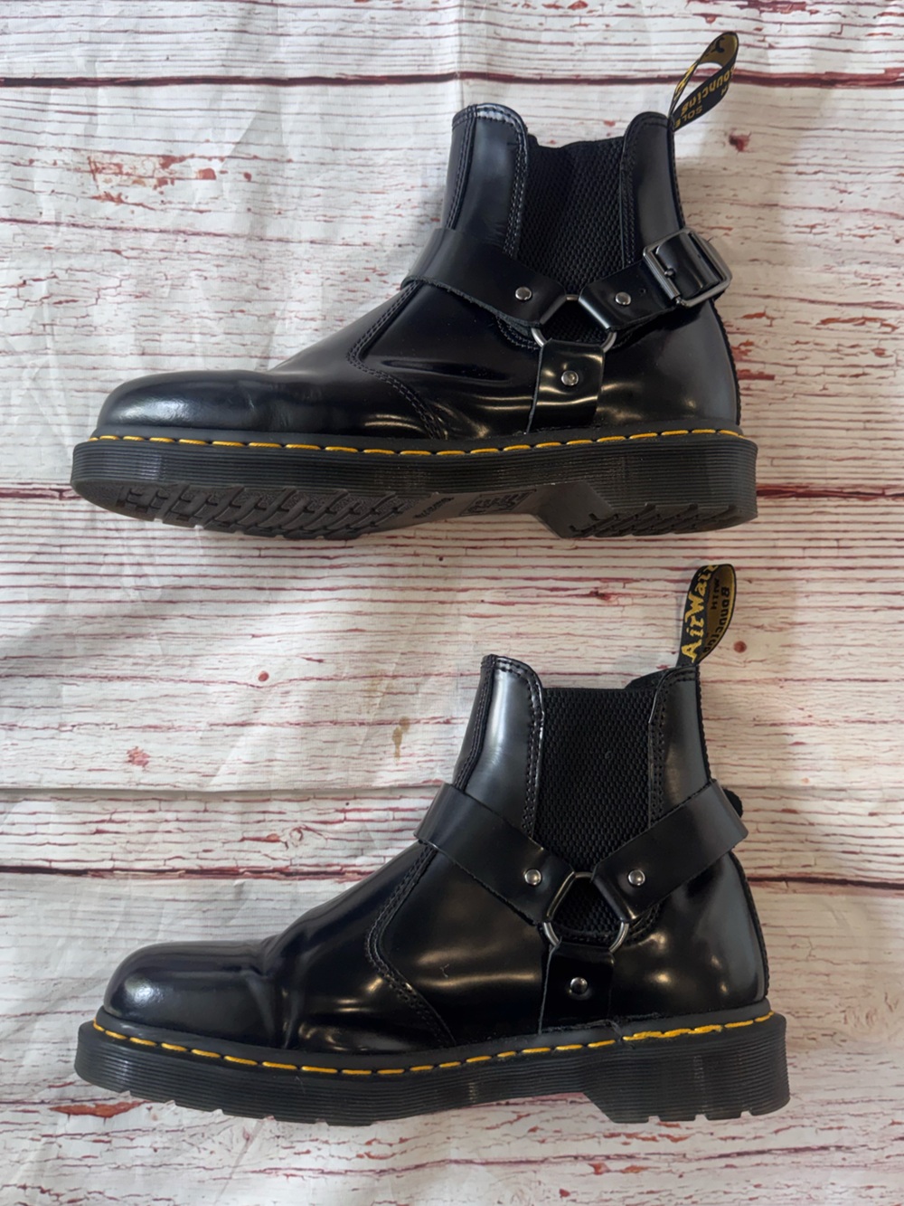 Dr Martens Wincox Smooth Leather Buckle Boots in Black Sz 10 Ladies (Sz 9 Men) - Picture 12 of 16